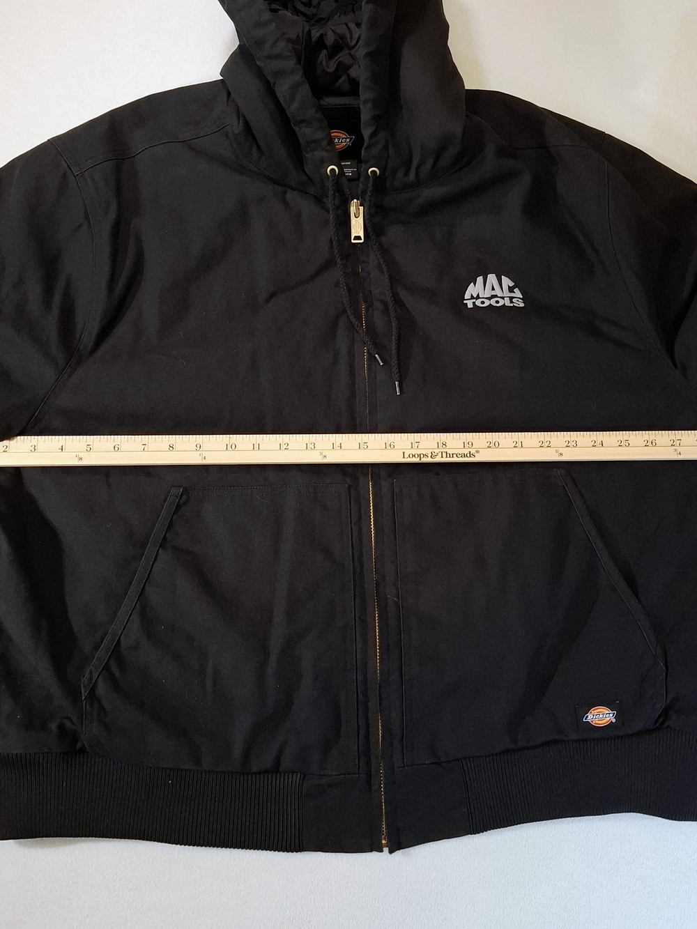 Dickies x MAC Tools Black Hooded Chore Work Jacket - Picture 3 of 9